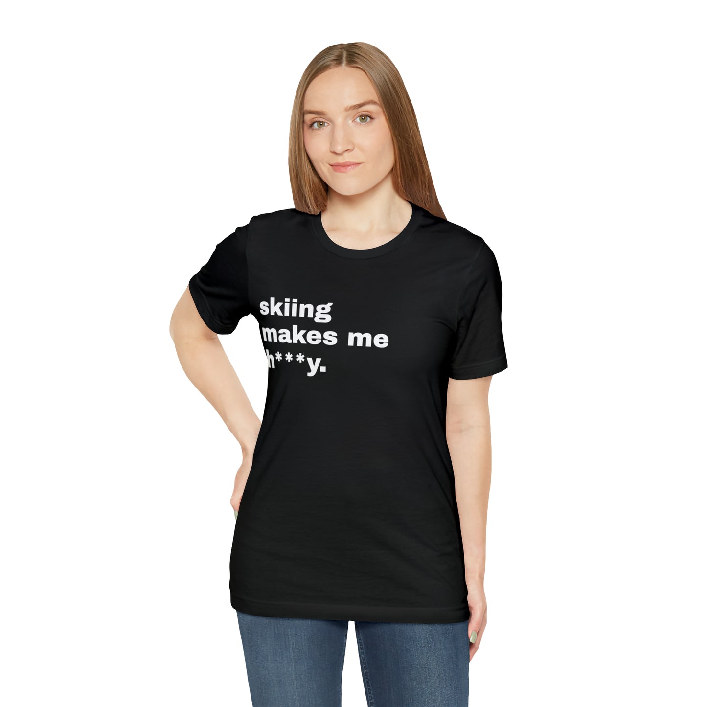 Skiing Short Sleeve B&W