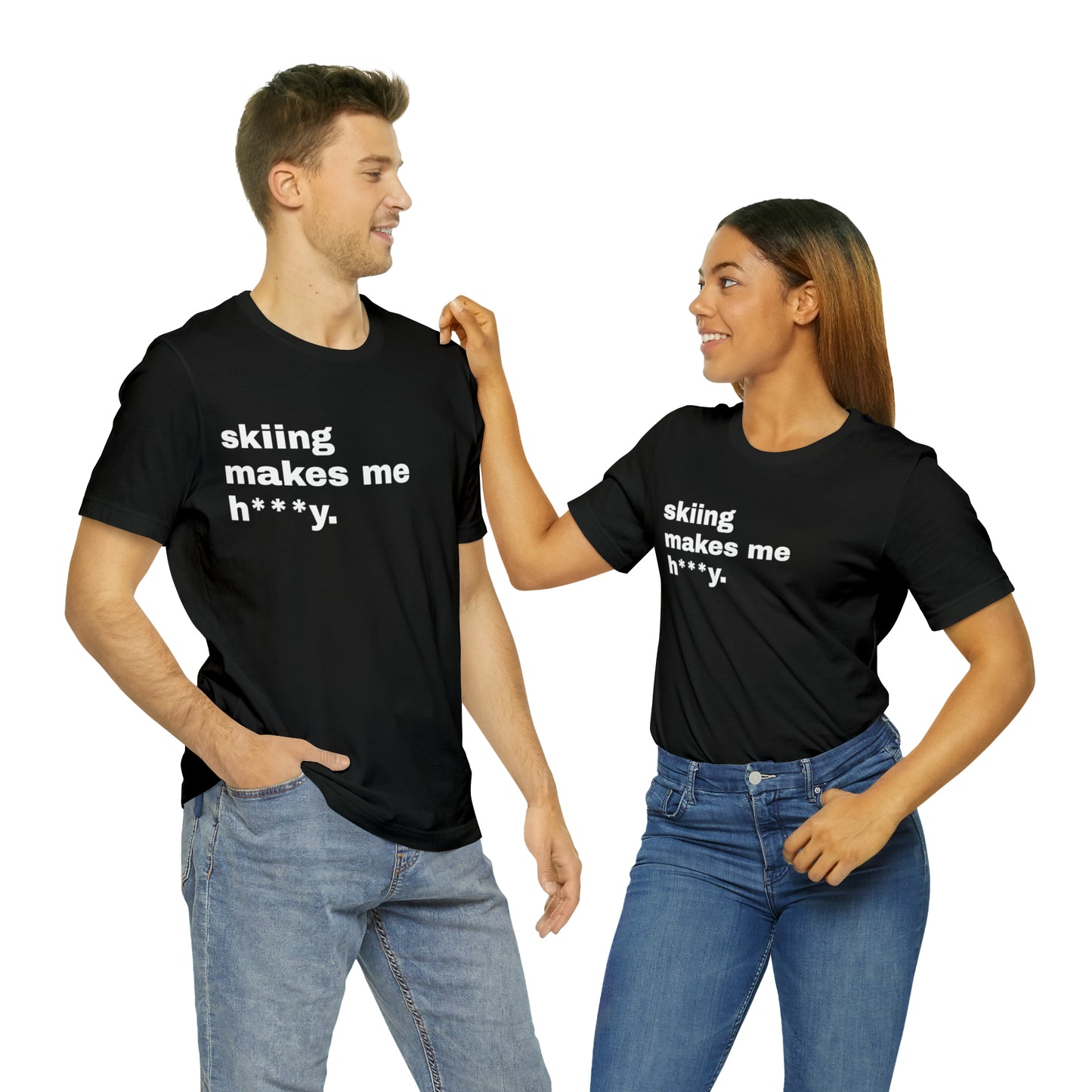 Skiing Short Sleeve B&W