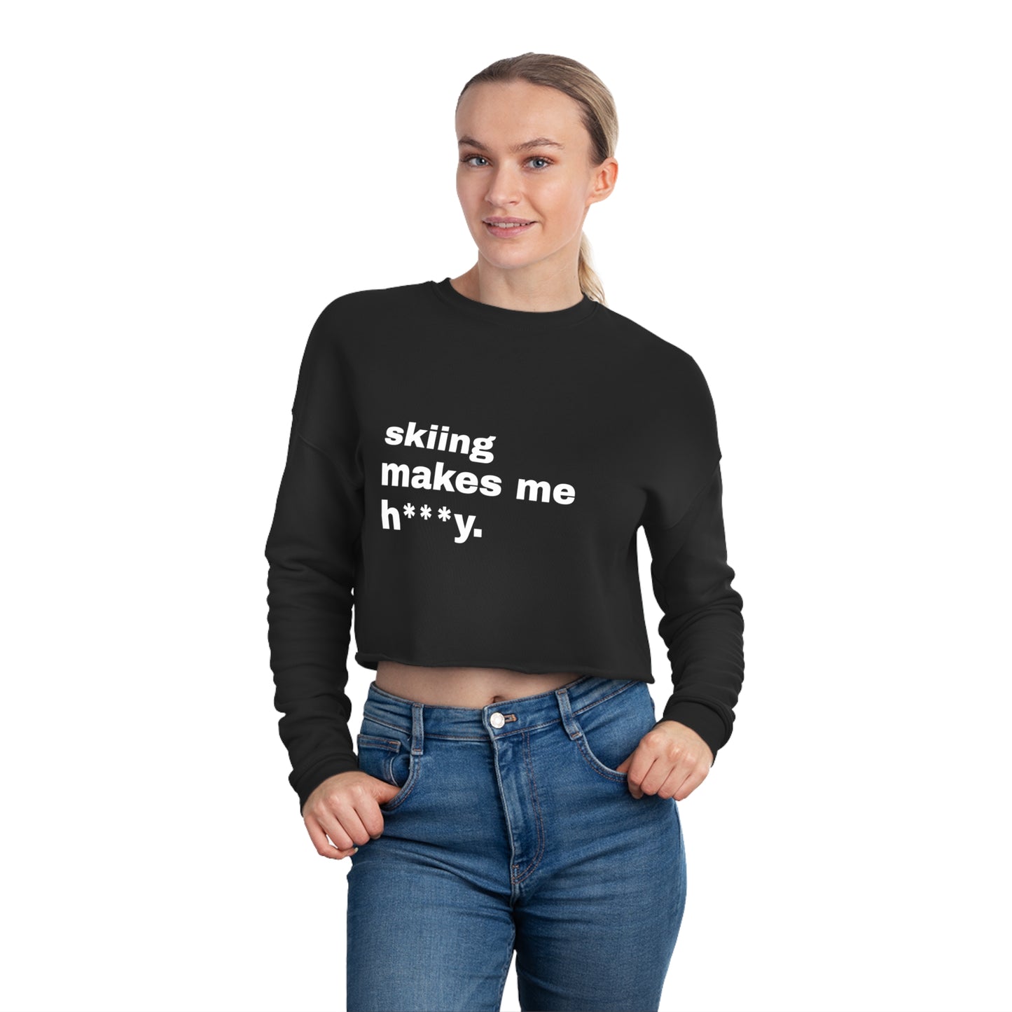 Skiing Cropped Sweatshirt