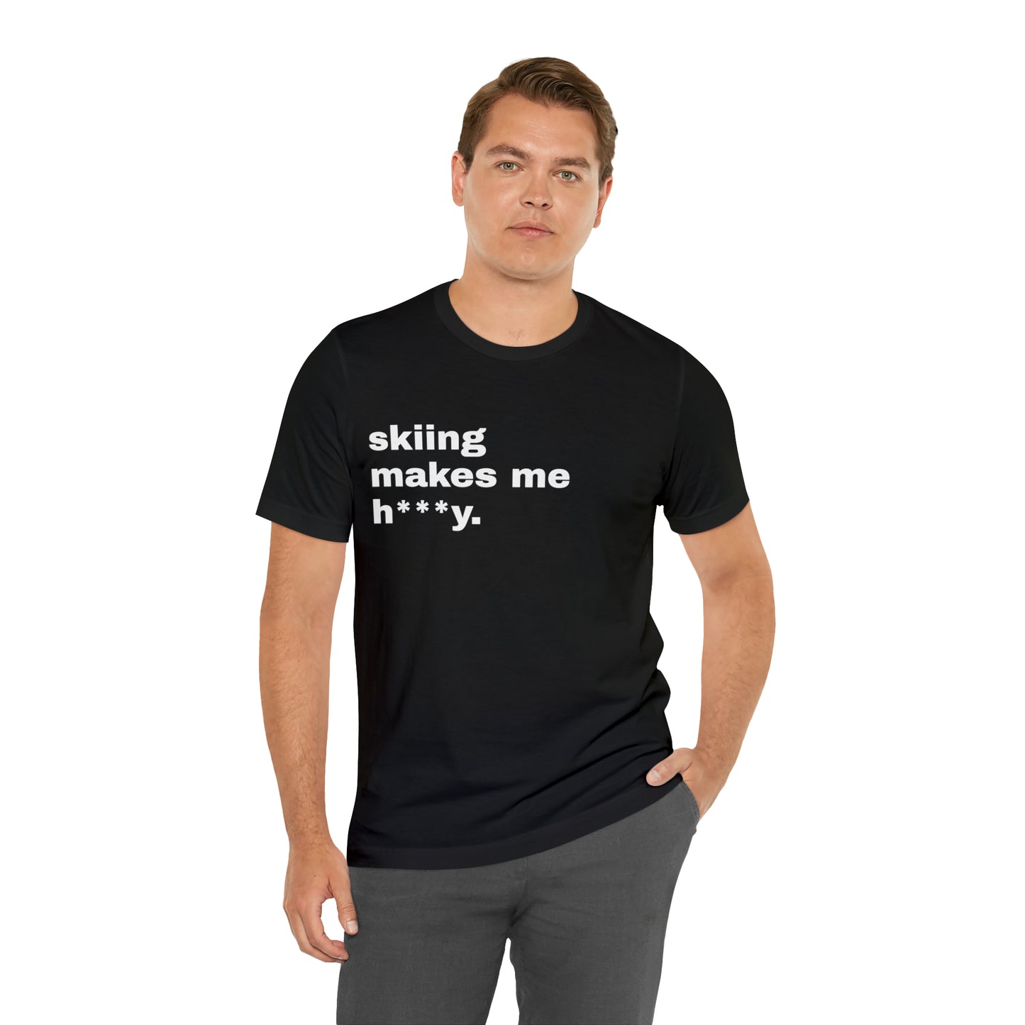 Skiing Short Sleeve B&W