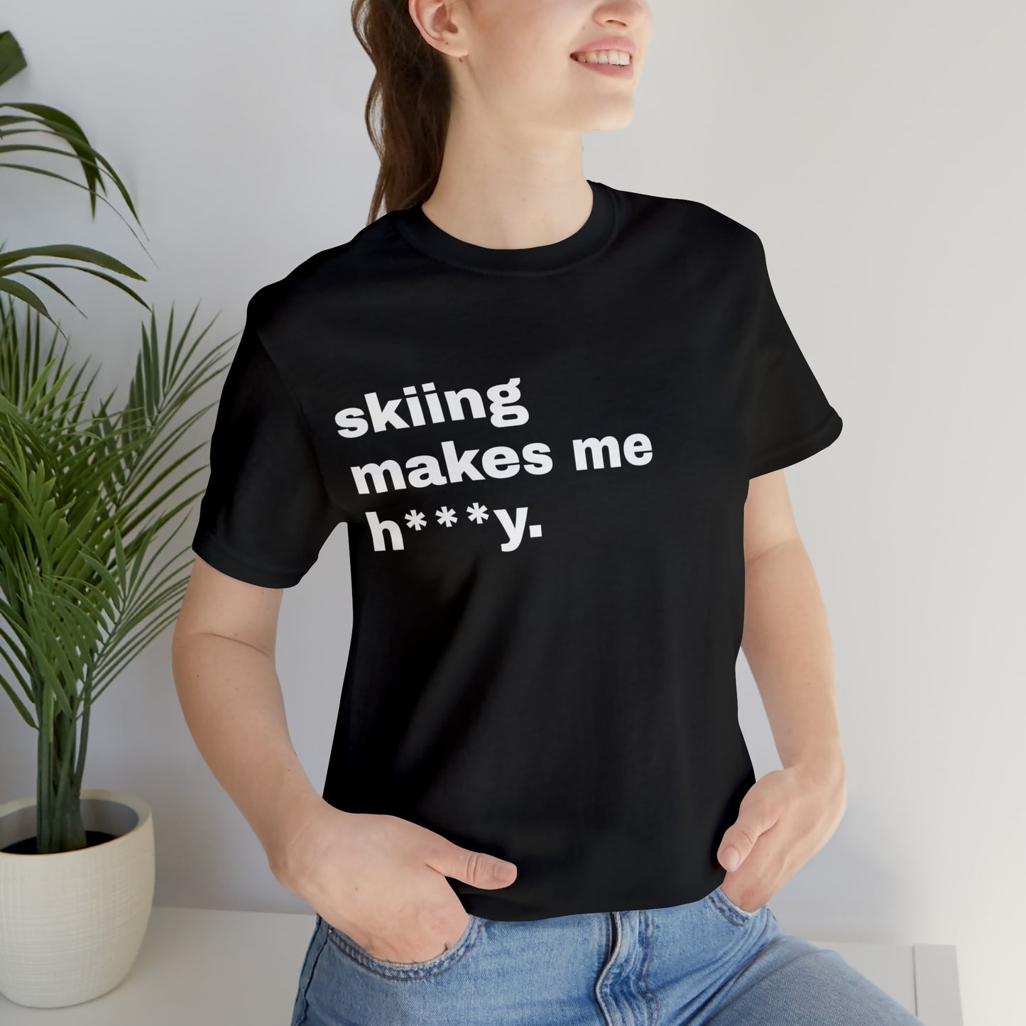 Skiing Short Sleeve B&W