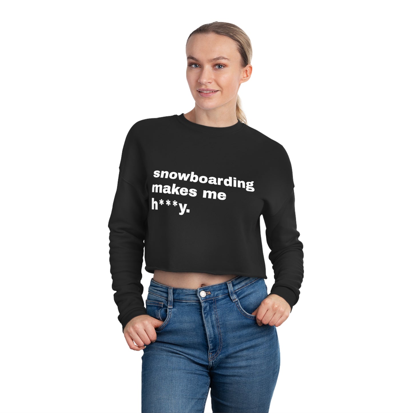 Snowboard Cropped Sweatshirt