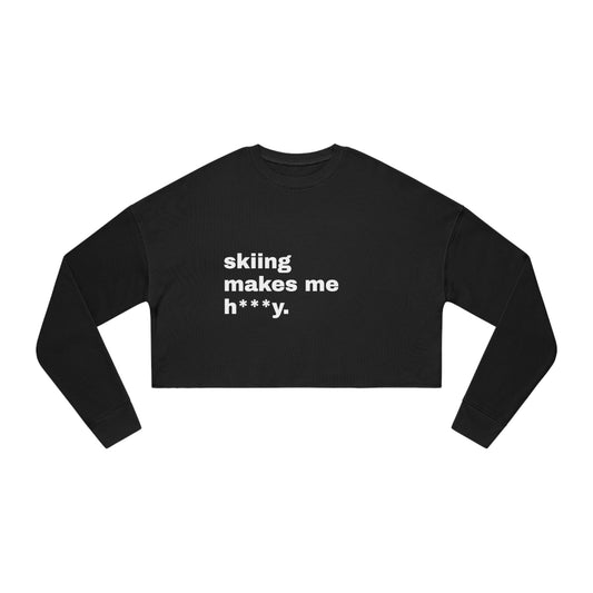 Skiing Cropped Sweatshirt